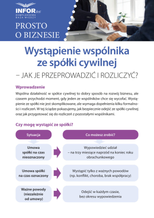 Wystąpienie wspólnika ze spółki cywilnej