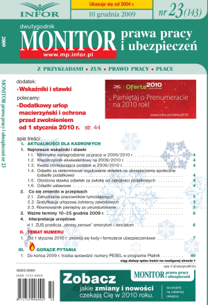Monitor Prawa Pracy i Ubezpieczeń