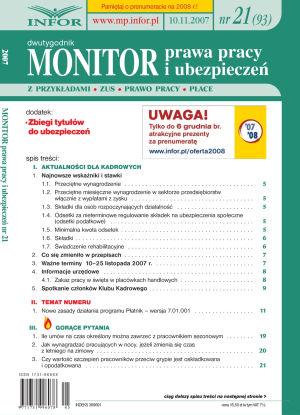 Monitor Prawa Pracy i Ubezpieczeń