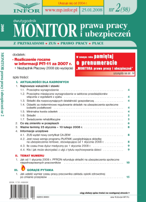 Monitor Prawa Pracy i Ubezpieczeń