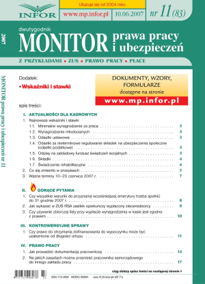 Monitor Prawa Pracy i Ubezpieczeń
