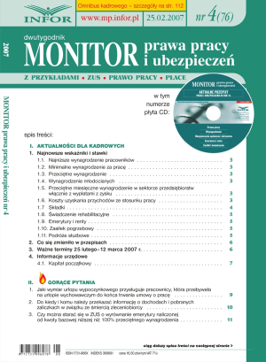 Monitor Prawa Pracy i Ubezpieczeń