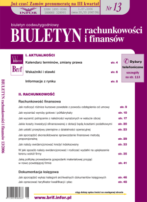 Biuletyn Rachunkowości i Finansów