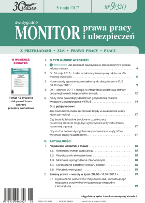 Monitor Prawa Pracy i Ubezpieczeń