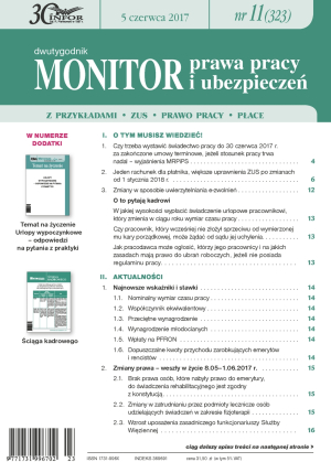 Monitor Prawa Pracy i Ubezpieczeń