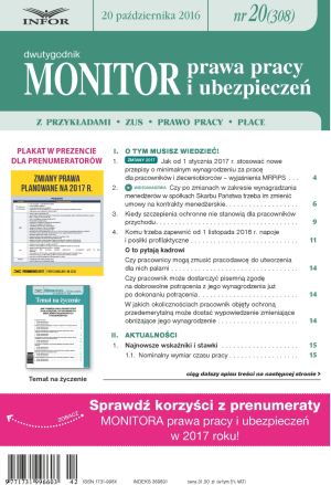 Monitor Prawa Pracy i Ubezpieczeń