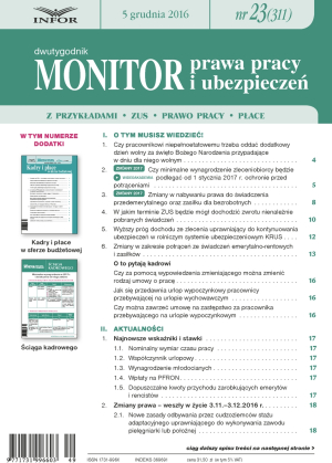 Monitor Prawa Pracy i Ubezpieczeń