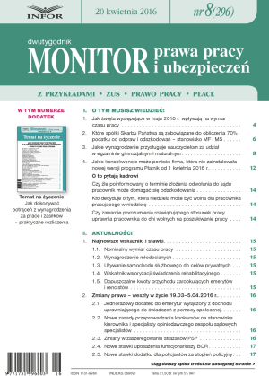 Monitor Prawa Pracy i Ubezpieczeń