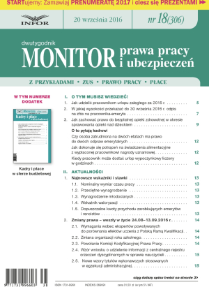 Monitor Prawa Pracy i Ubezpieczeń