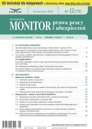 Monitor Prawa Pracy i Ubezpieczeń