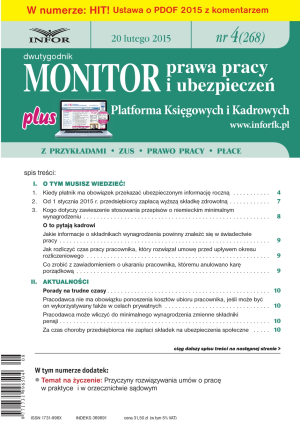 Monitor Prawa Pracy i Ubezpieczeń