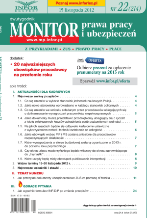 Monitor Prawa Pracy i Ubezpieczeń