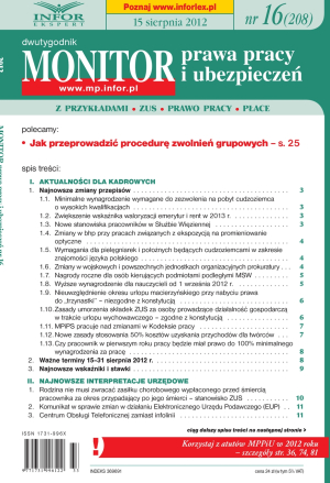 Monitor Prawa Pracy i Ubezpieczeń