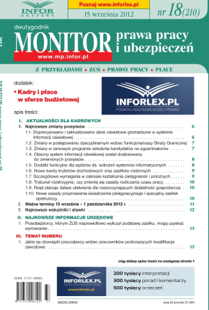 Monitor Prawa Pracy i Ubezpieczeń