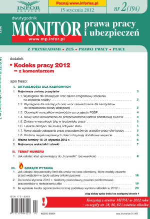 Monitor Prawa Pracy i Ubezpieczeń