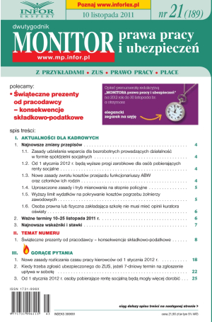 Monitor Prawa Pracy i Ubezpieczeń