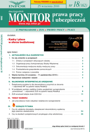 Monitor Prawa Pracy i Ubezpieczeń