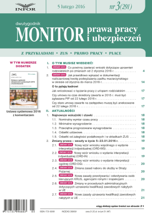 Monitor Prawa Pracy i Ubezpieczeń