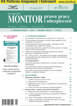 Monitor Prawa Pracy i Ubezpieczeń