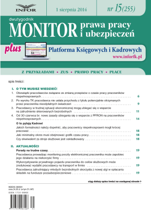 Monitor Prawa Pracy i Ubezpieczeń