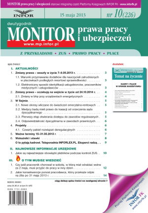 Monitor Prawa Pracy i Ubezpieczeń