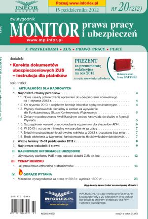 Monitor Prawa Pracy i Ubezpieczeń