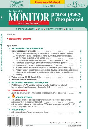 Monitor Prawa Pracy i Ubezpieczeń