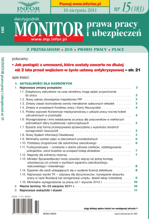 Monitor Prawa Pracy i Ubezpieczeń