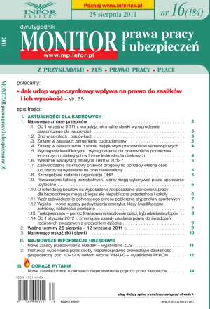 Monitor Prawa Pracy i Ubezpieczeń