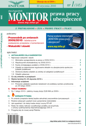 Monitor Prawa Pracy i Ubezpieczeń