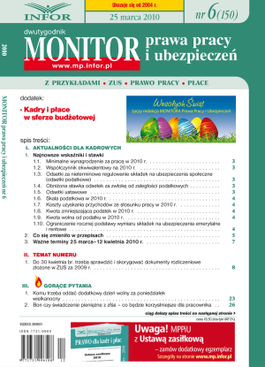 Monitor Prawa Pracy i Ubezpieczeń