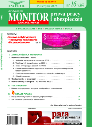 Monitor Prawa Pracy i Ubezpieczeń