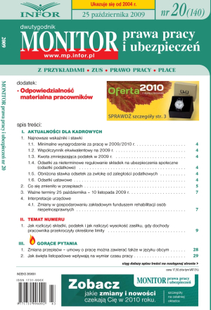 Monitor Prawa Pracy i Ubezpieczeń