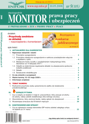 Monitor Prawa Pracy i Ubezpieczeń