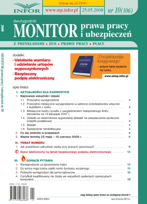 Monitor Prawa Pracy i Ubezpieczeń