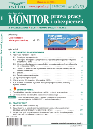 Monitor Prawa Pracy i Ubezpieczeń
