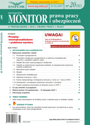 Monitor Prawa Pracy i Ubezpieczeń