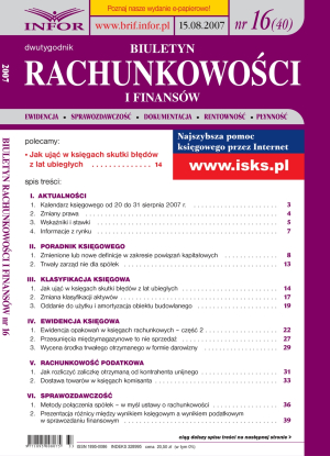 Biuletyn Rachunkowości i Finansów