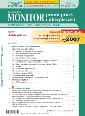 Monitor Prawa Pracy i Ubezpieczeń