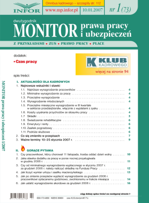 Monitor Prawa Pracy i Ubezpieczeń