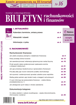Biuletyn Rachunkowości i Finansów