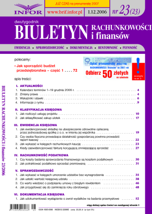 Biuletyn Rachunkowości i Finansów