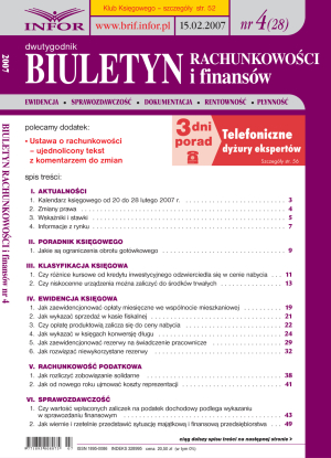 Biuletyn Rachunkowości i Finansów