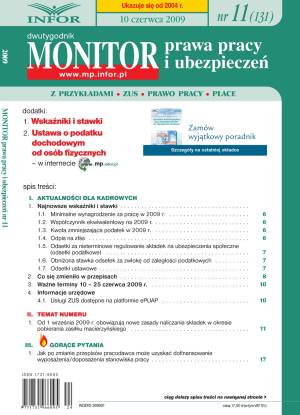 Monitor Prawa Pracy i Ubezpieczeń