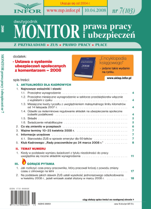 Monitor Prawa Pracy i Ubezpieczeń
