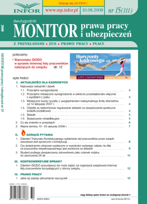 Monitor Prawa Pracy i Ubezpieczeń