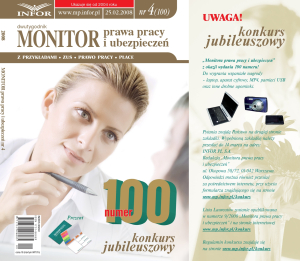 Monitor Prawa Pracy i Ubezpieczeń
