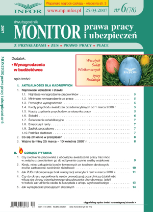 Monitor Prawa Pracy i Ubezpieczeń