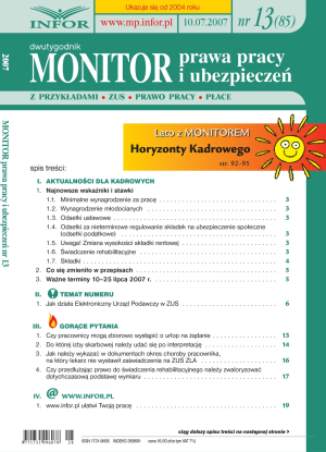 Monitor Prawa Pracy i Ubezpieczeń