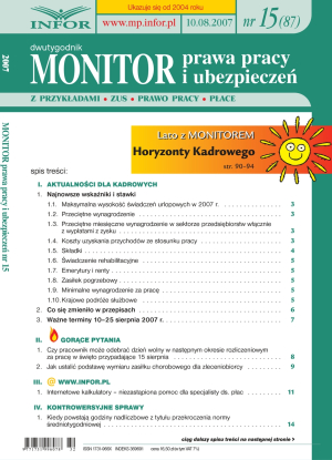Monitor Prawa Pracy i Ubezpieczeń
